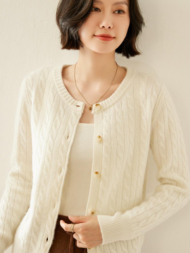 Women's Cashmere Blend Loose Knit Cardigan Sweater