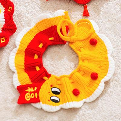 Strickkatzenhalsband Handgewebt Häkel-Lätzchen Kostümzubehör Dekor Niedlich Foto-Requisite Kätzchenhalsband