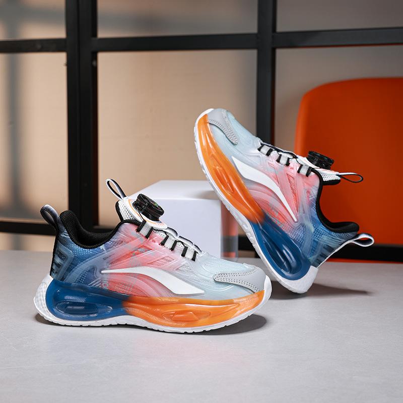 Classmate boys sports shoes 2025 new luminous mesh breathable children's shoes middle and older children's student running shoes