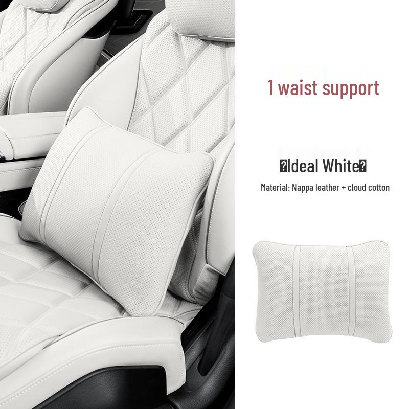 Premium Maybach S-Class Headrest & Breathable Lumbar Support Cushion