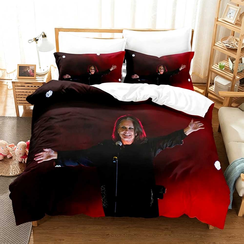 3D Print Ozzy Osbourne Bedding Set Single Twin Full Queen King Size Bed Set Adult Kid Bedroom Game Duvet Cover Sets Bed Sheet