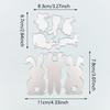 2pcs Easter Rabbits Metal Cutting Dies Scrapbooking Card Making Album Photo Craft
