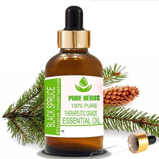

Pure Herbs Black spruce (Picea mariana) Pure & Natural Therapeutic Grade Essential Oil Glass 5 ml