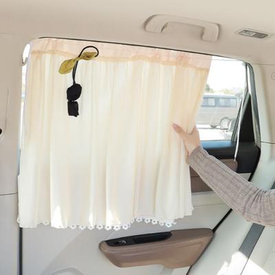 Lace Flower Fringe Suction Cup Car Sunshade Suction Cup Mount UV Protection Curtain  Car Window