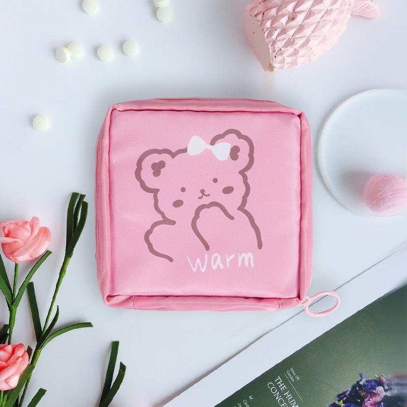 

Sanitary Napkin Storage Bag Portable Cosmetic Lipstick Storage Bag Travel Earphone Coin Organizer Pouch Bags Cute Girls Pad Bags