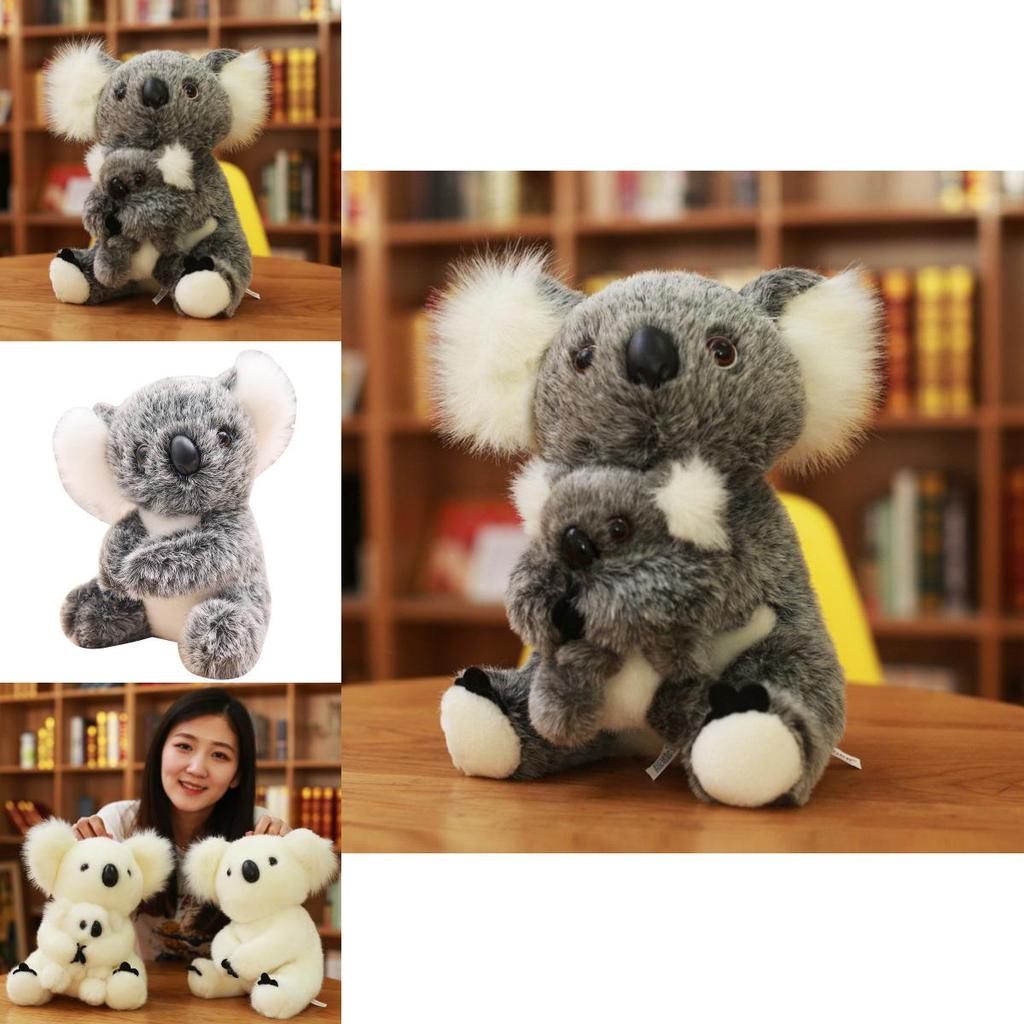 Adorable Koala Bear Plush Toys Featuring Sitting Mother And Baby Stuffed Dolls