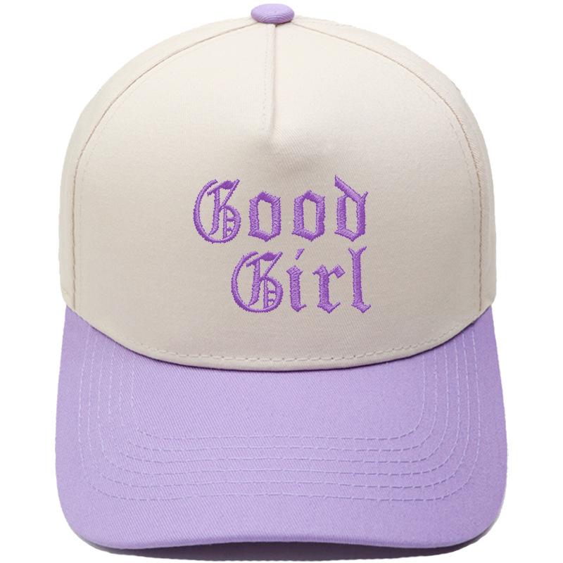 Good Girl Truck Driver Hat Embroidery Vintage Leopard Print Color Matching Baseball Cap European and American Men's Casual