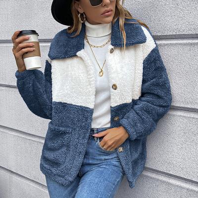 Autumn Winter Double-sided Plush Short Jackets Single Breasted Cardigan Jacket Top for Women