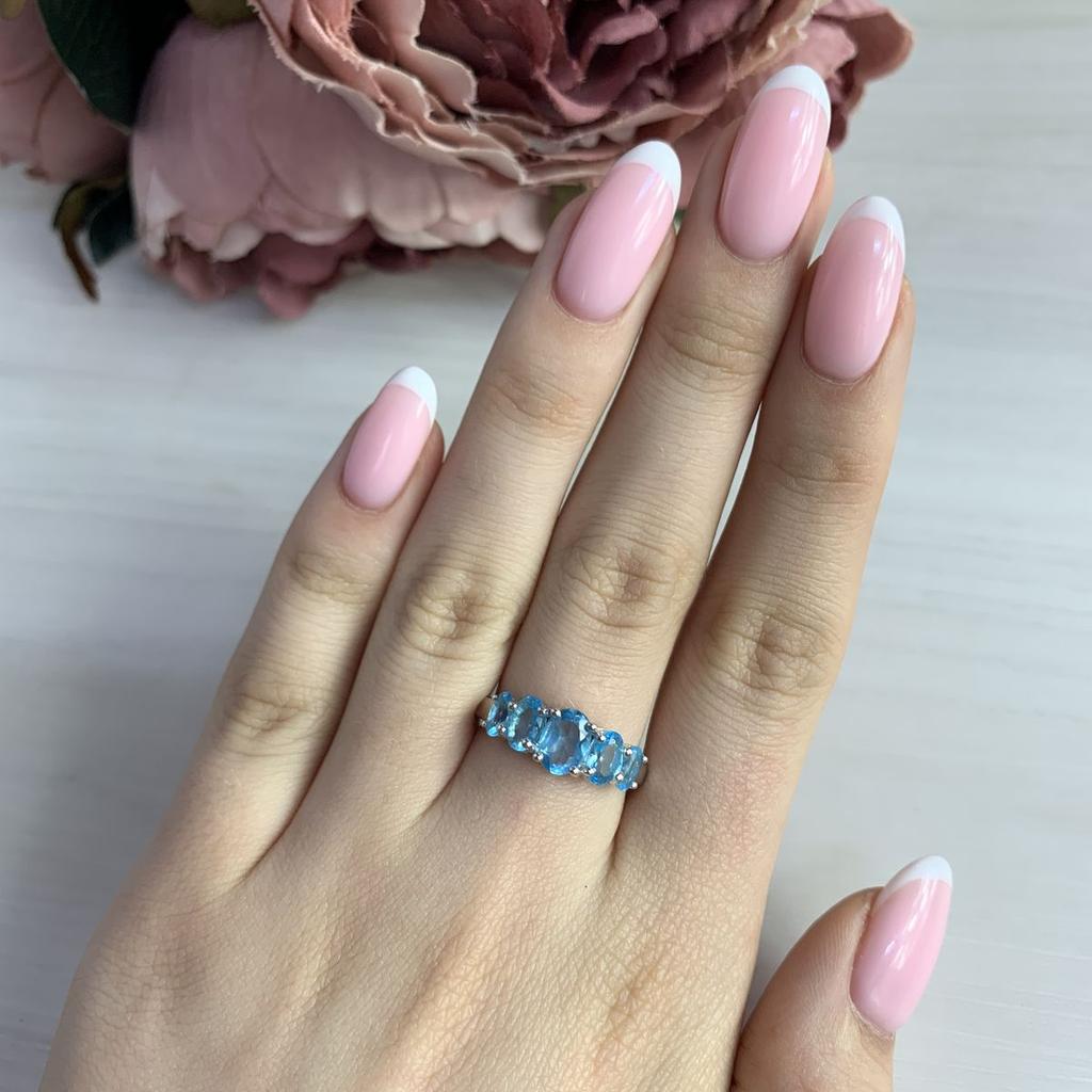 Серебряное кольцо с аквамарином nano (2011859)