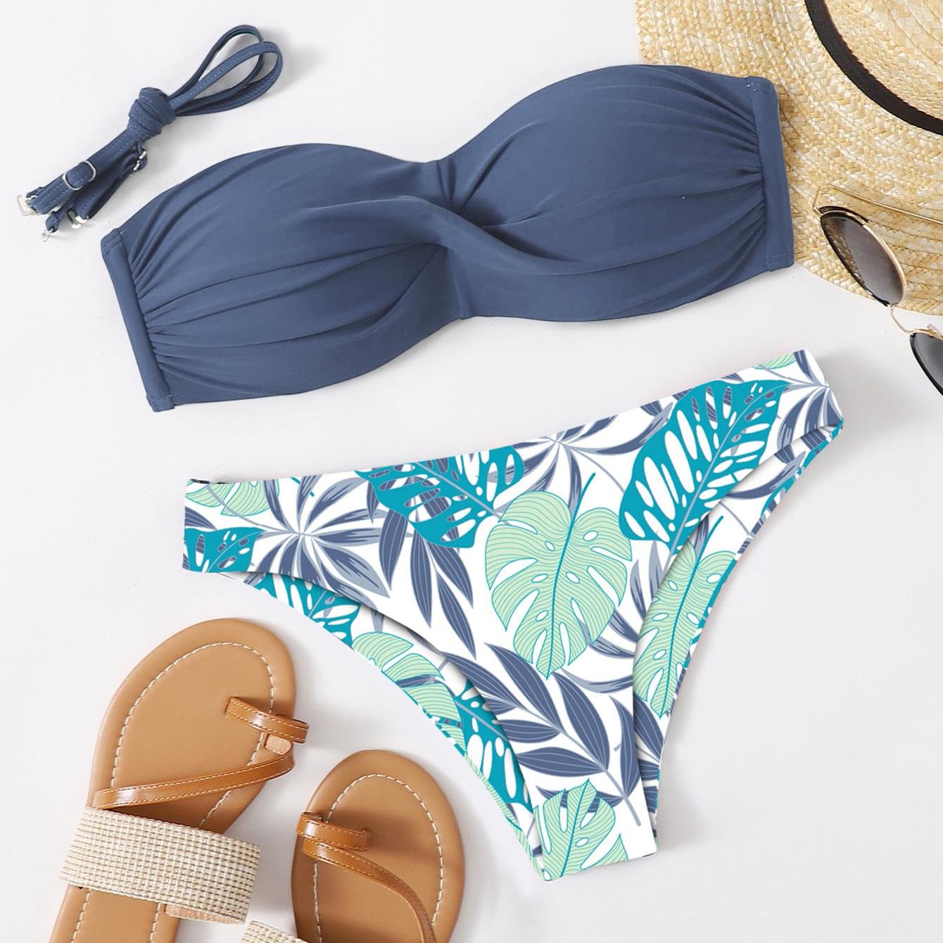 

Летние сексуальные бикини женские купальники женские купальники пуш-ап купальные костюмы бразильский комплект бикини пляжная одежда для купания в бассейне L синий