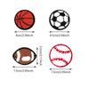4pcs Sports Towel Embroidered Fabric Patches Basketball Football Rugby Baseball Ironing Patches For Clothing Sewing DIY Applique