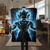 1 Stück Son Goku Druck Flanelldecke, Hohe Qualität für alle Jahreszeiten, Heimdekoration, Wärme und Komfort, Perfekt für Weihnachtsgeschenke