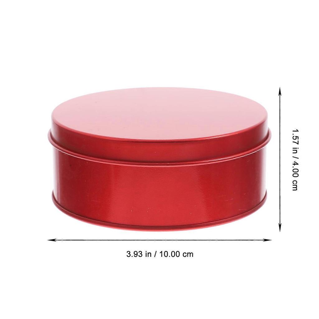4Pcs Cookie Tins with Lids Round Cookie Tins Candy Boxes Party Cookie Boxes Gift Boxes