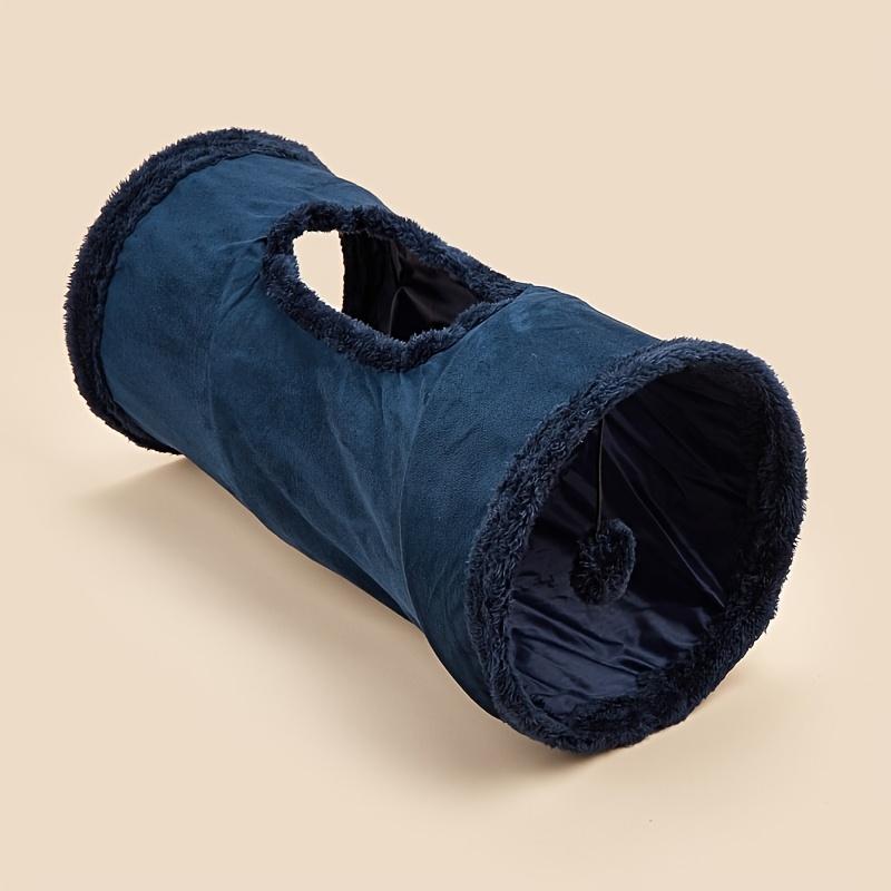 Foldable Velvet Cat Tunnel with Fun Ball Holes, Suitable for Small Pets Cat Tunnel