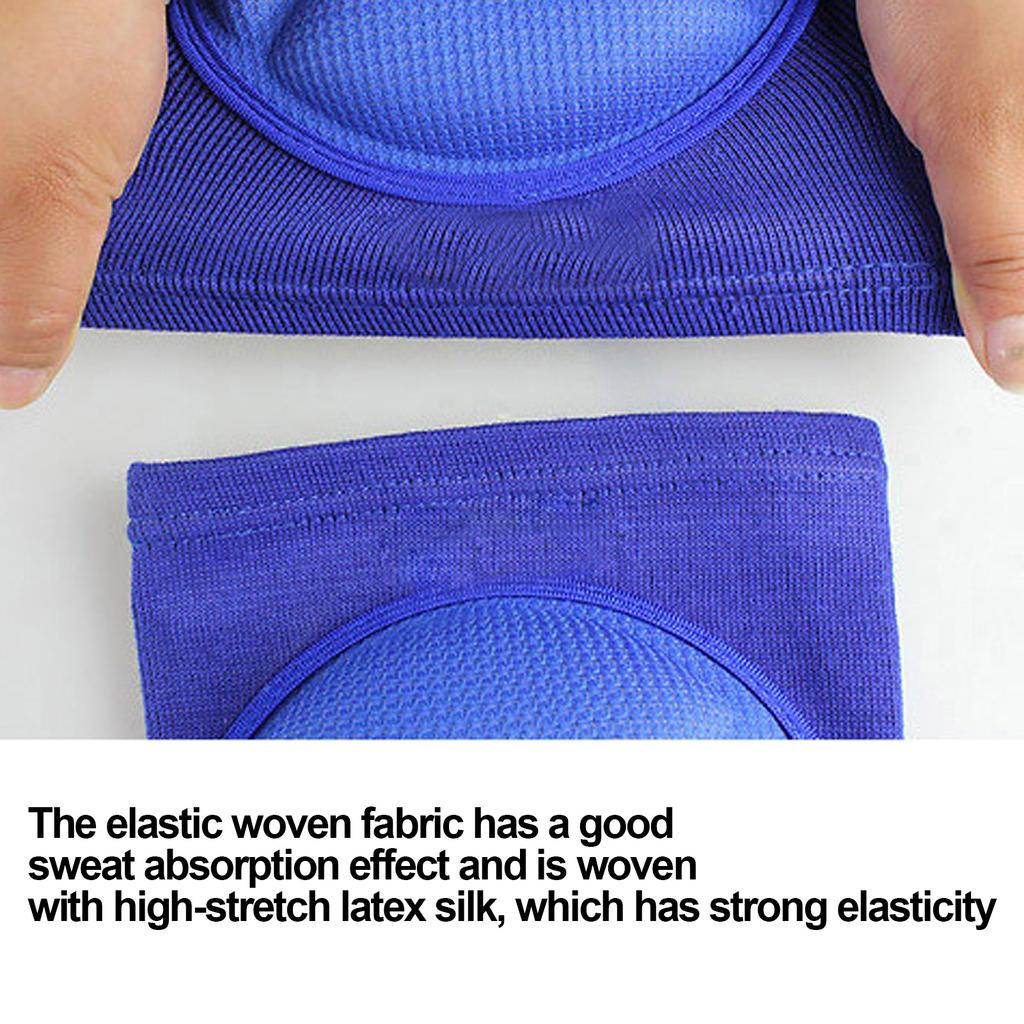 2pcs Protective Knee Pads Thick Sponge Anti Slip Collision Avoidance Knee Sleeve for Outdoor ExerciseBlue S