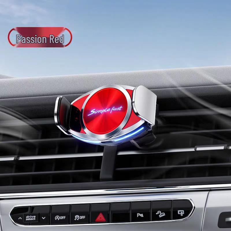 

15 Вт Автоматически открывающийся беспроводной держатель для телефона с зарядкой для автомобильного воздуховода, навигация красный
