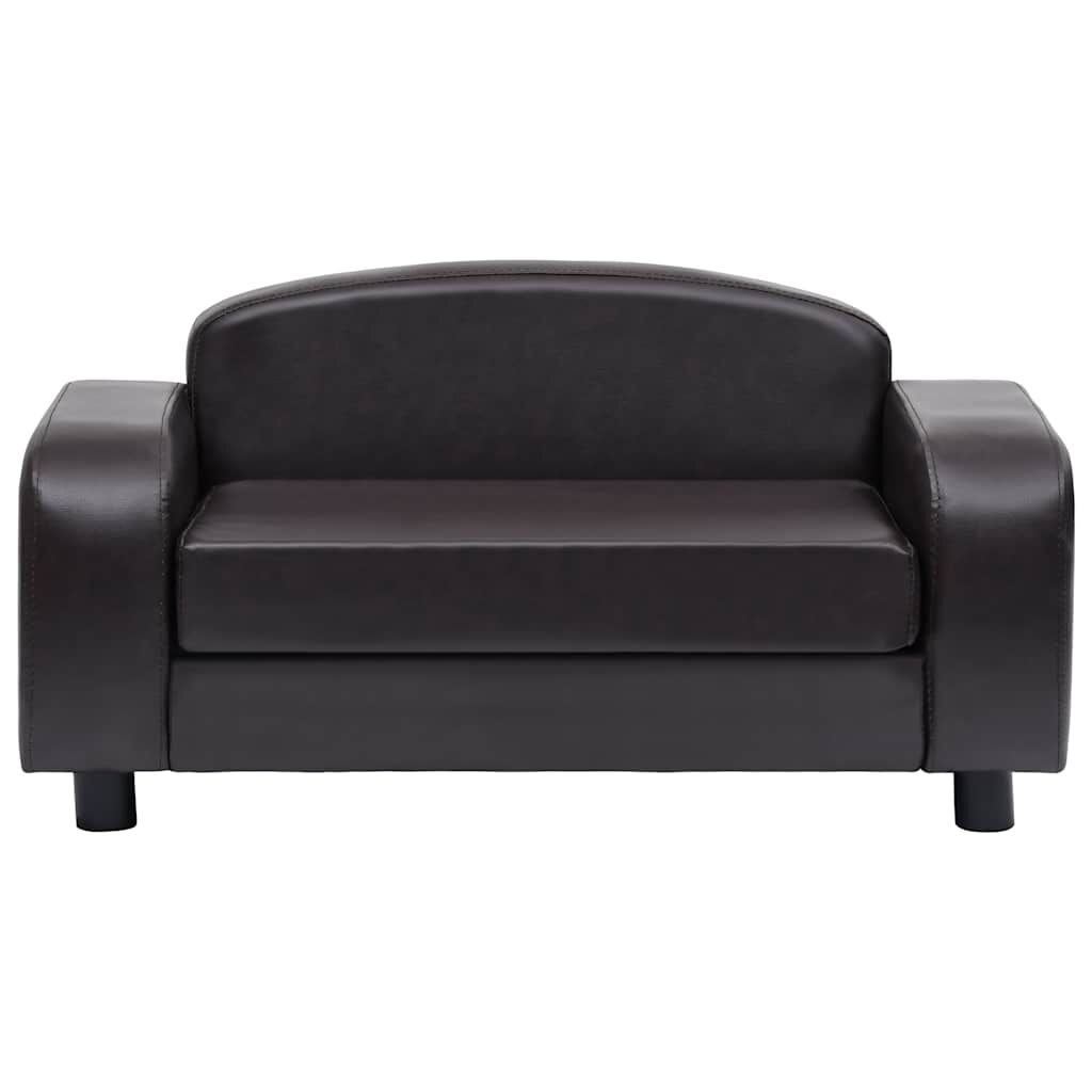 vidaXL Dog Sofa, Brown, 80 X 50 X 40 Cm, Faux Leather