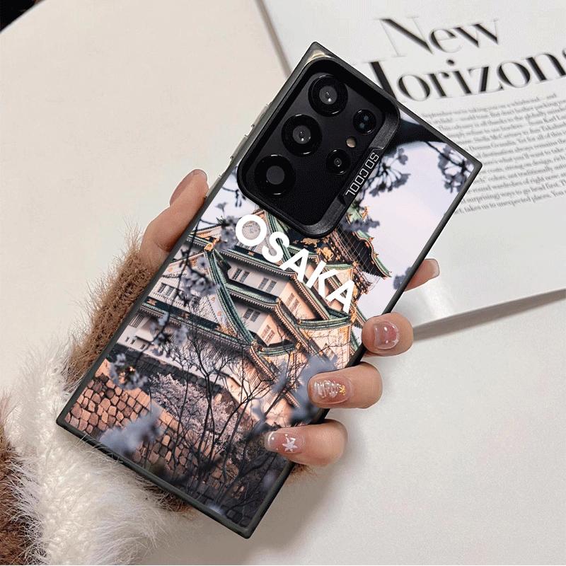 Osaka Tokyo Japan Scenery Soft Phone Case for Samsung Galaxy S24 S25 FE S26 Edge S23 Ultra S22 Plus S21 + Shockproof Cover Back