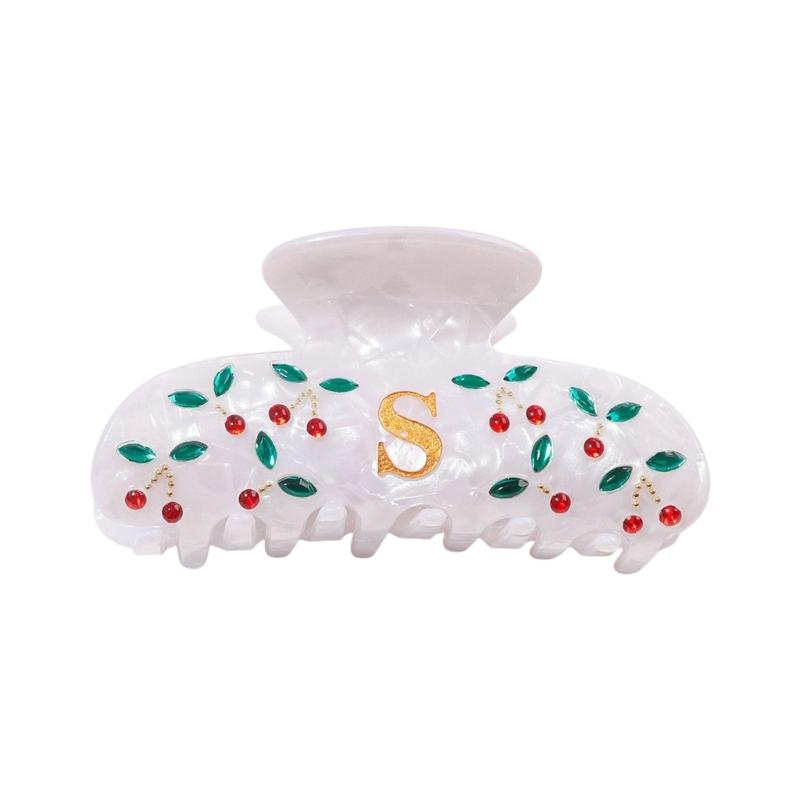 

Individualized Letter K Black Grip Clamps Females Acrylic Hair Clamps Teens Fashion Accessories Gift For Birthdays