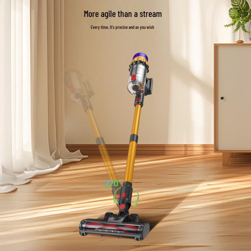 Cross-border 650W Brushless 40KPa Wet & Dry Anti-Tangle Handheld Vacuum with Green Light Dust Display