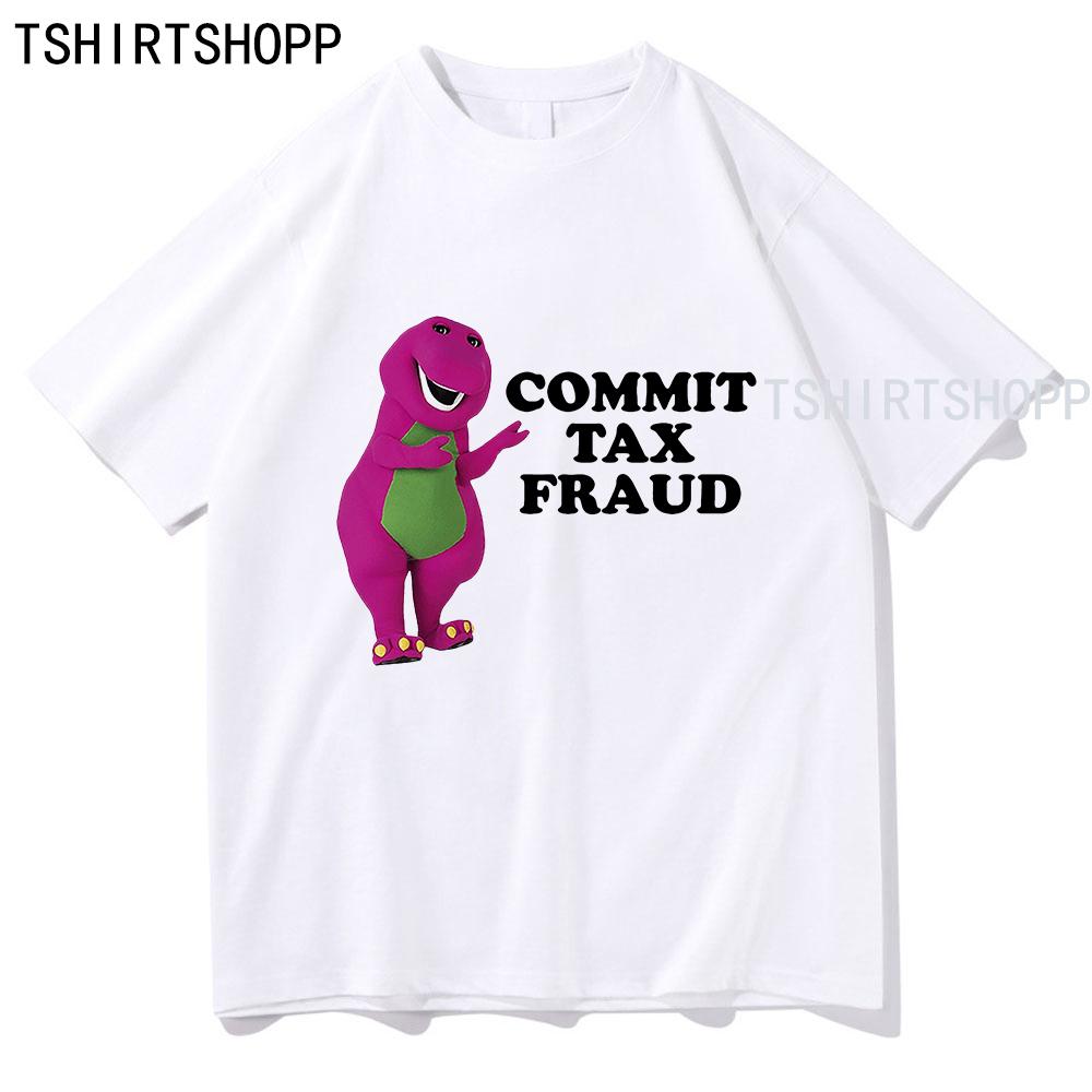 Men Short Sleeve Graphic Commit Tax Fraud T Shirt Rugged Outdoor Collection Men/Women Print Novelty T Shirt Cotton Tops Clothes