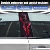 1Pair Car Center Pillar Stickers, Anti-Scratch Vinyl B-Pillar Protectors, HD Printed Smoke Pattern Symmetrical PET Waterproof Decals, Auto Center