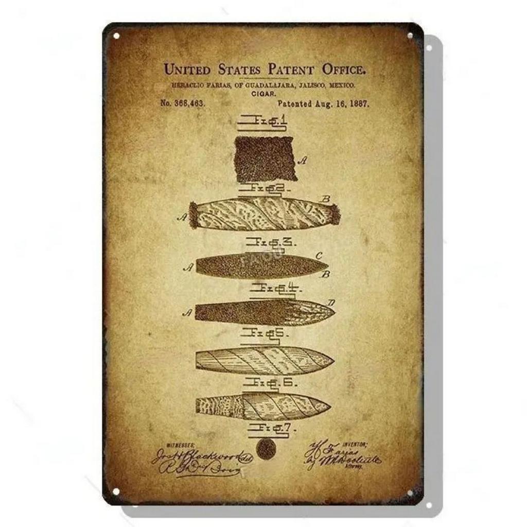 Whiskey Metallschilder Zigarren Wanddekoration Plakette Vintage Kunst Poster Eisenmalerei für Man Cave Zuhause Café Garten Club Bar