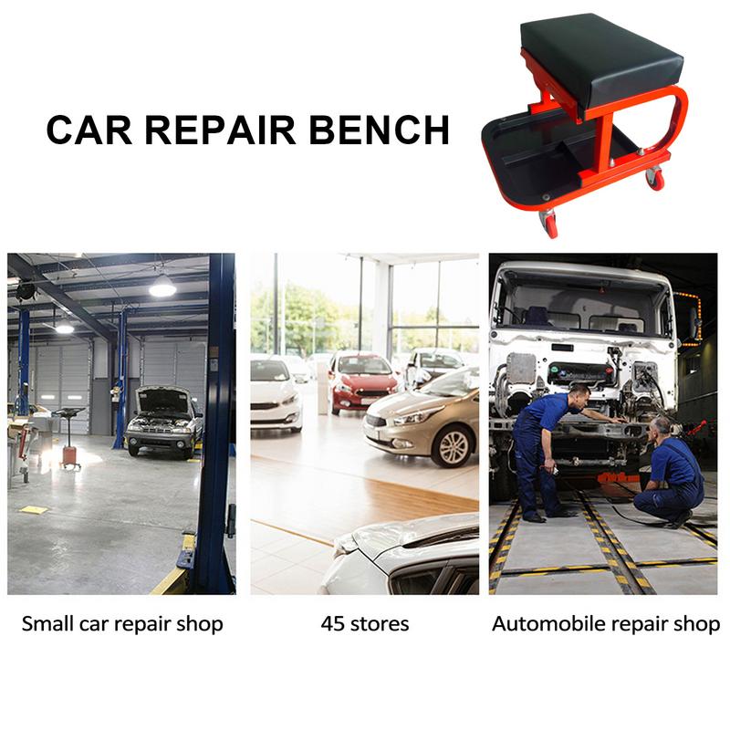 Multifunctional Auto Repair Tool Storage Stool Garage Seat Car Repair Mechanic Tools With Drawer Auto Maintenance Accessories