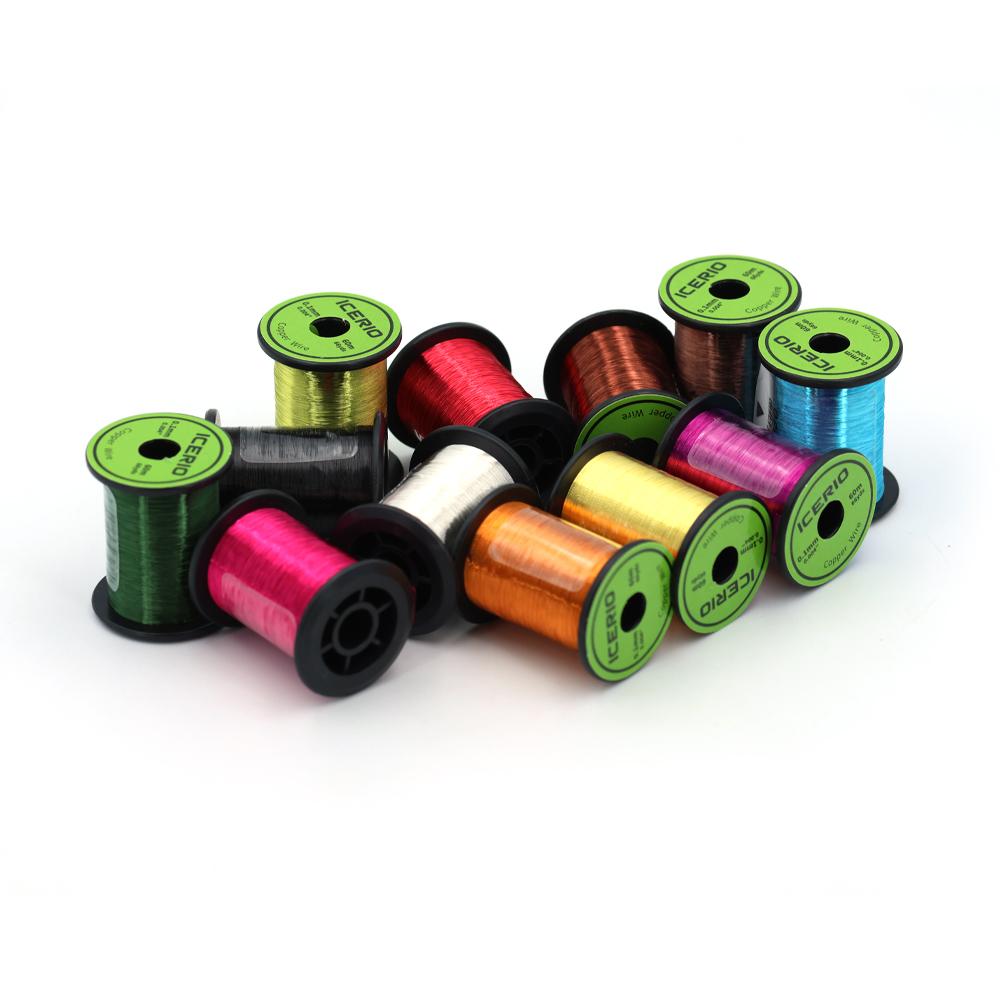 0.1mm Ultra Fine Soft Copper Wire for Fly Tying, Ribbing for Nymphs,Reinforcement,Zebra Midge,Fishing Fly Making Supplies