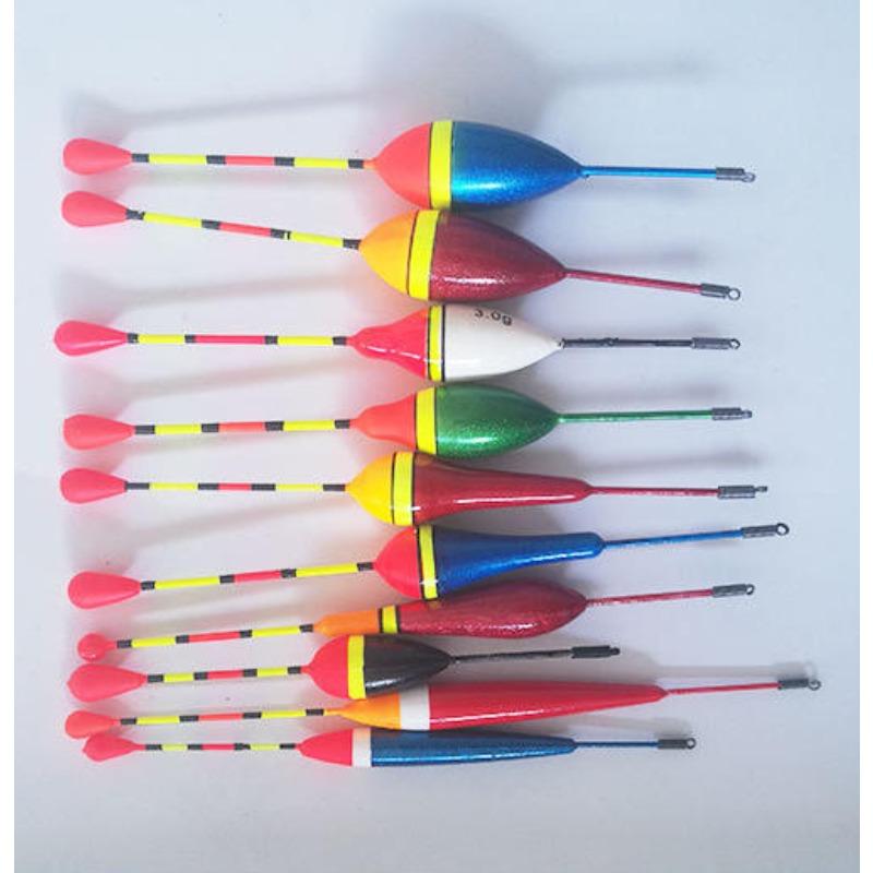 10Pcs/set Fishing Floats Set Mix Size Color Foam Float Buoy Bobber for Fishing Accessories
