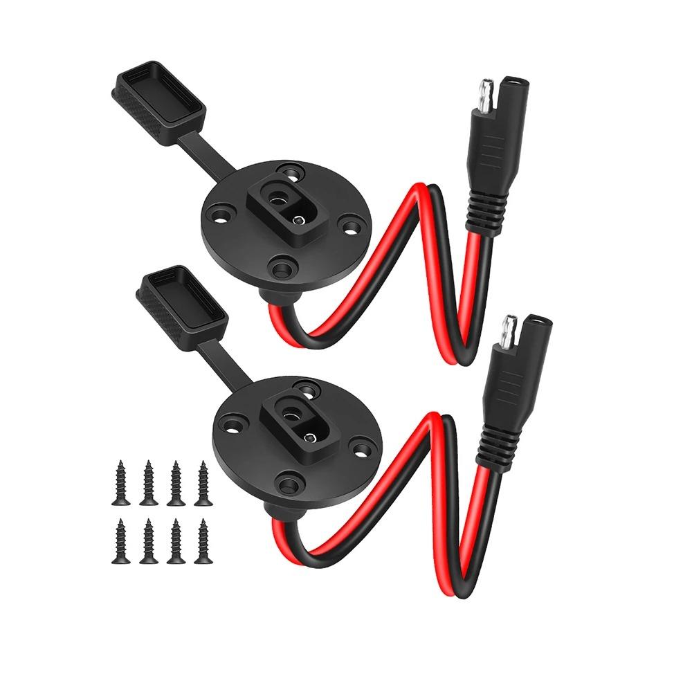 

12AWG SAE Quick Connector Harness Водонепроницаемый SAE Удлинитель Адаптер Боковая Стенка Порт для Зарядного Устройства Солнечной Панели чёрный/красный