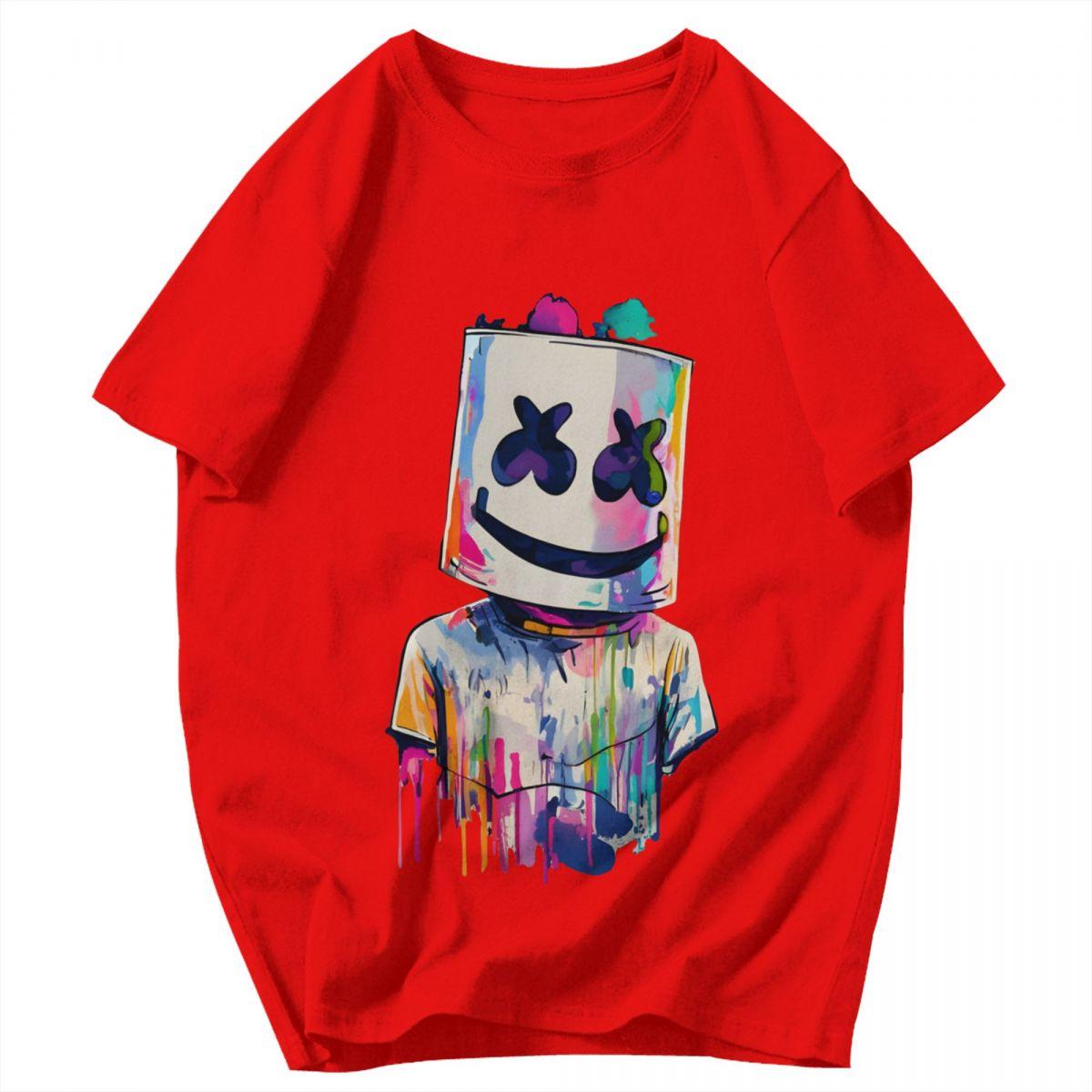 Мужская футболка Marshmello DJ Потрясающая Летняя Y2K Графическая Качественная Унисекс Одежда Футболки S