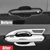 For Toyota Highlander XU70 Kluger 2020-2022 2023 Hybrid Carbon Car Side Door Handle Cover Door Bowl Trim Stickers Accessories
