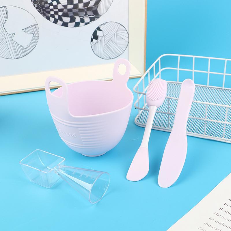 Face Mask Mixing Bowl Set, 4 In 1 Diy Facemask Mixing Tool Kit Brushes