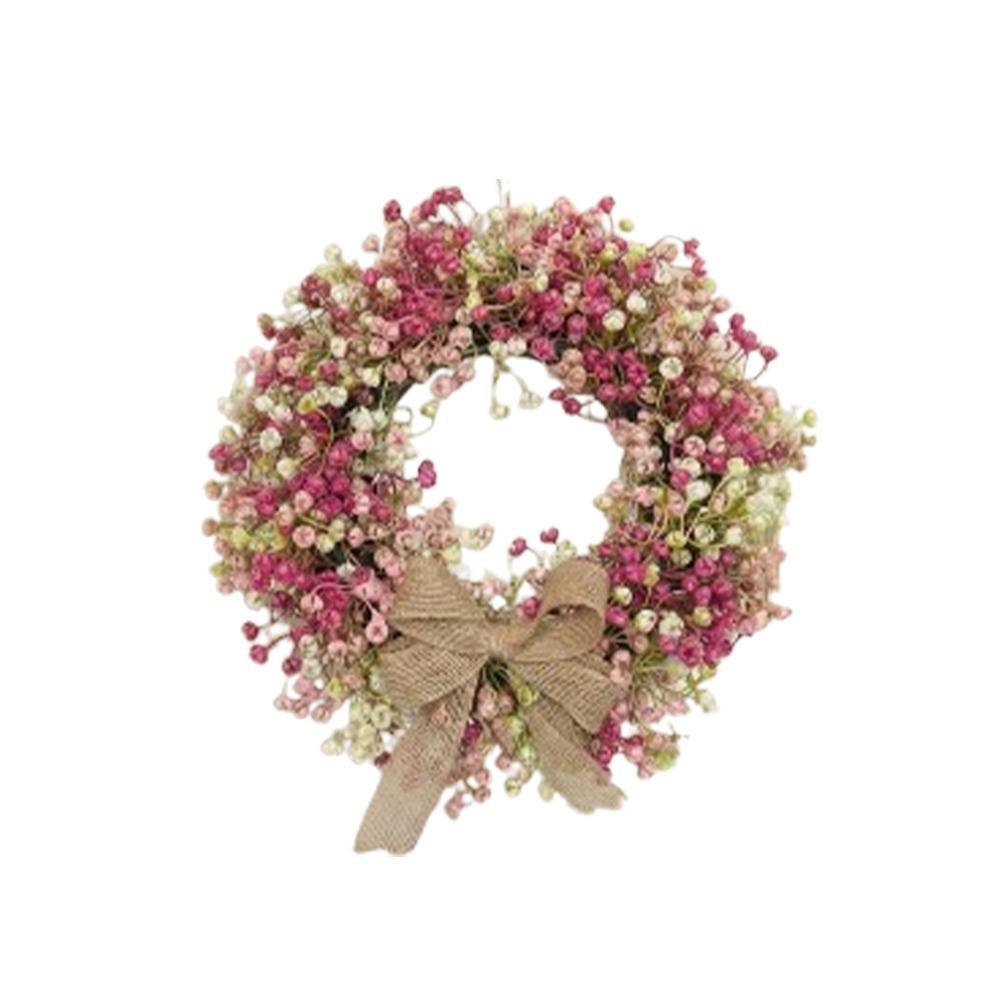 

Round Shape Colorful Eucalyptus Wreath Lifelike Door Hanging Wreath Window Decoration 30 cm/11.81 in