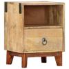 Day and Night - Day and Night Bedside Table Solid Rough Mango Wood 40x30x52 Cm