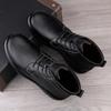 Fashion Designer Brand Men's Genuine Leather Boots Winter Warmth Business Boots Conference Suit Short Boots Men's Casual High Top Shoes