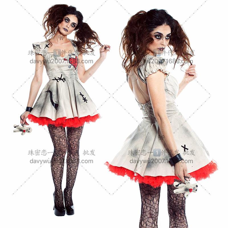 

Новые модели, костюмы для выступления клоуна невесты-призрака, костюм для игры дьявола куклы-призрака, студийная съемка one size fits all