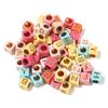 100/200Pcs Mixed Color Letters Acrylic Beads Round Flat Alphabet Loose Spacer Beads For Jewelry Making DIY Bracelet Accessories