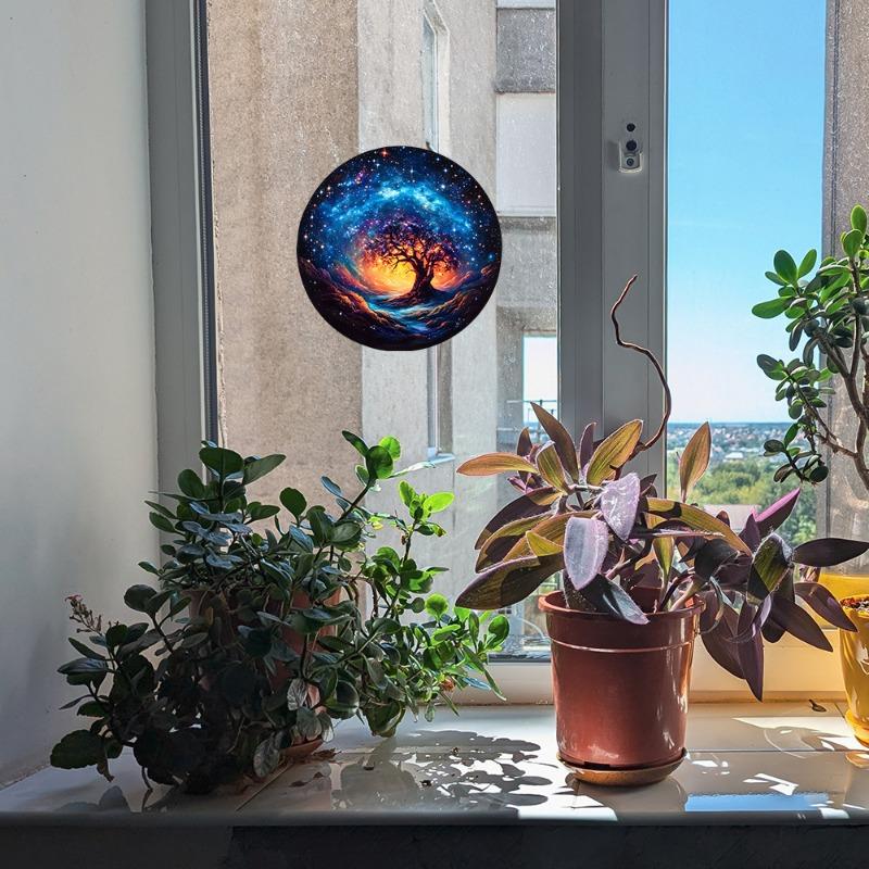 Creative Life Tree Dreamy Starry Sky Home Glass Window Beautification and Decoration Static Electricity Window Sticker
