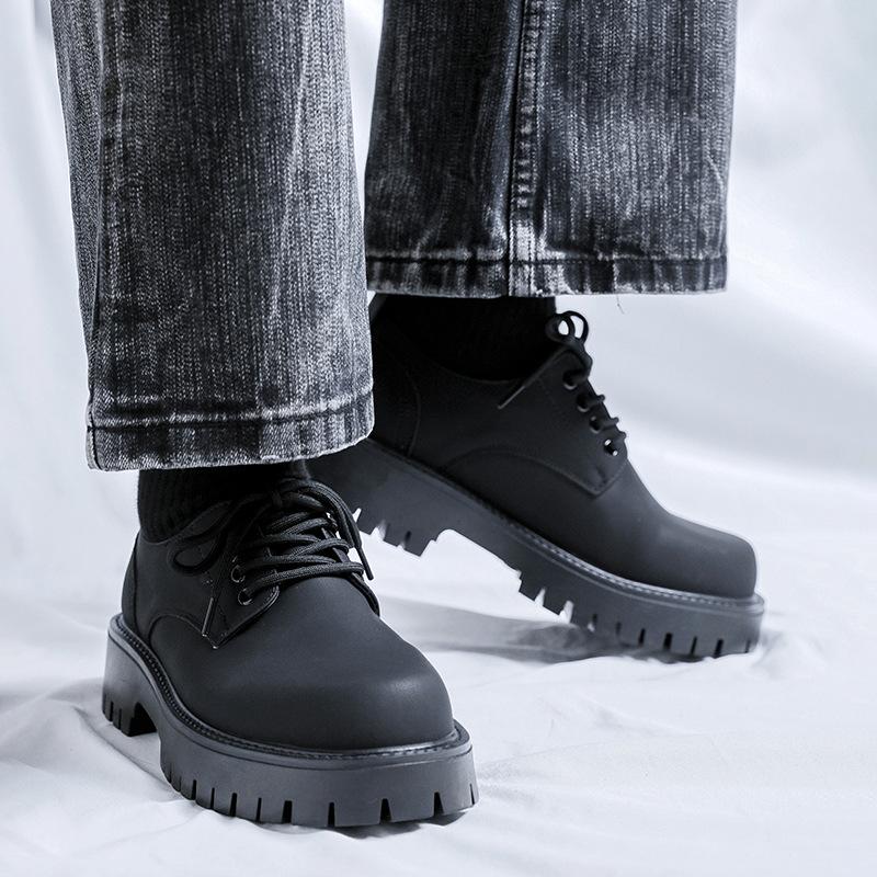 Spring and Summer New British Leather Shoes Casual Shoes Increase Commuting Fashion Trend Paris Platform Derby Shoes 3135-R