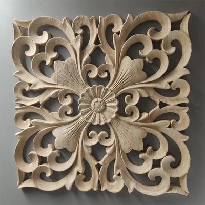 Corner Applique Woodcarving Decal Figurines For Decoration Furniture