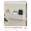 Wall Mounted Cabinet Storage Box No Drill 3 Grids Design Desktop Storage Rack Rectangular Detachable Partition