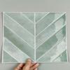 10Pcs Wall Stickers Dark Green Leaf Pattern Easy to Paste Anti-Slip Wall Decals Living Room Bedroom Kitchen Decor