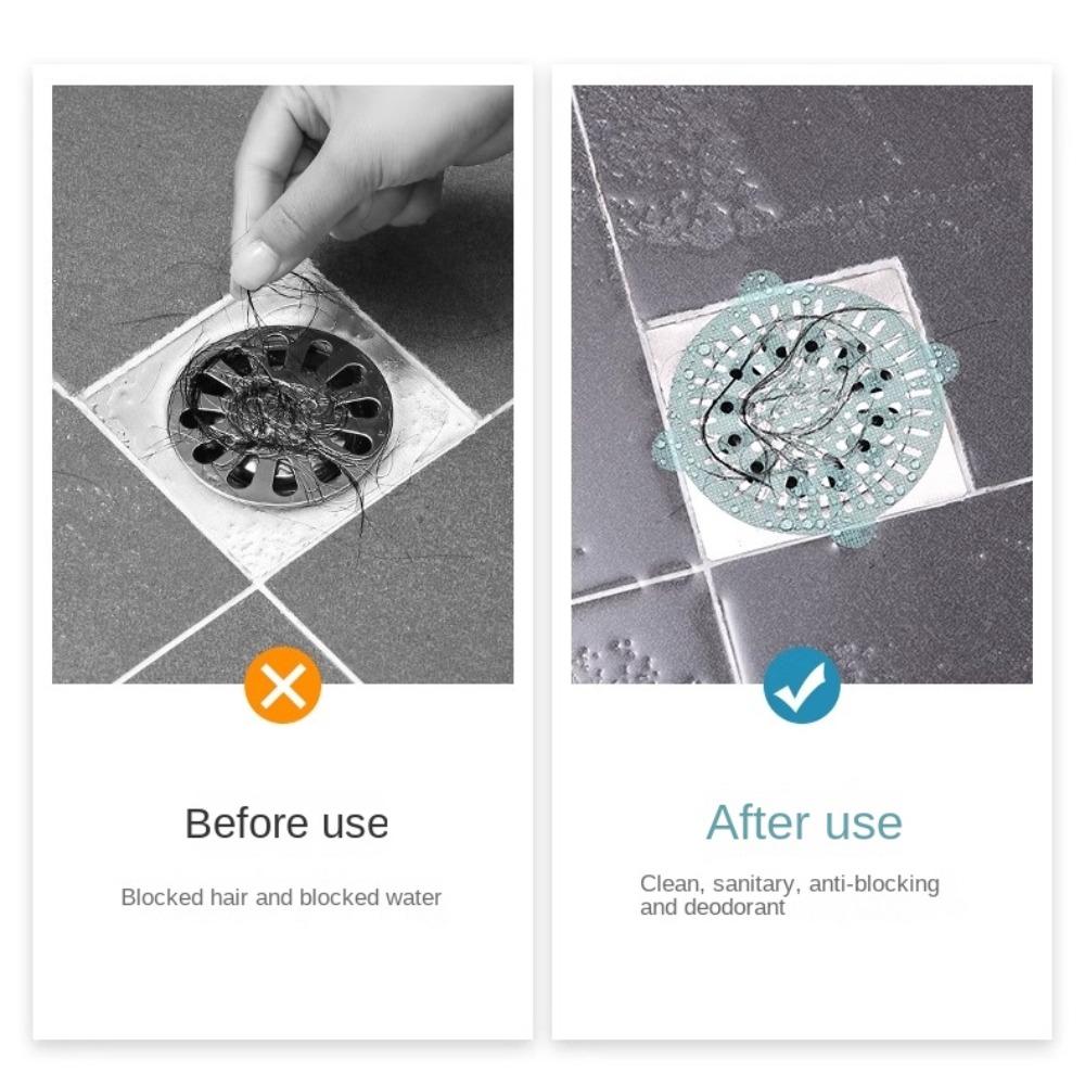 10pcs Hair Cleaning Disposable Floor Drain Sticker Anti-garbage Clogging Hair Filter  Kitchen
