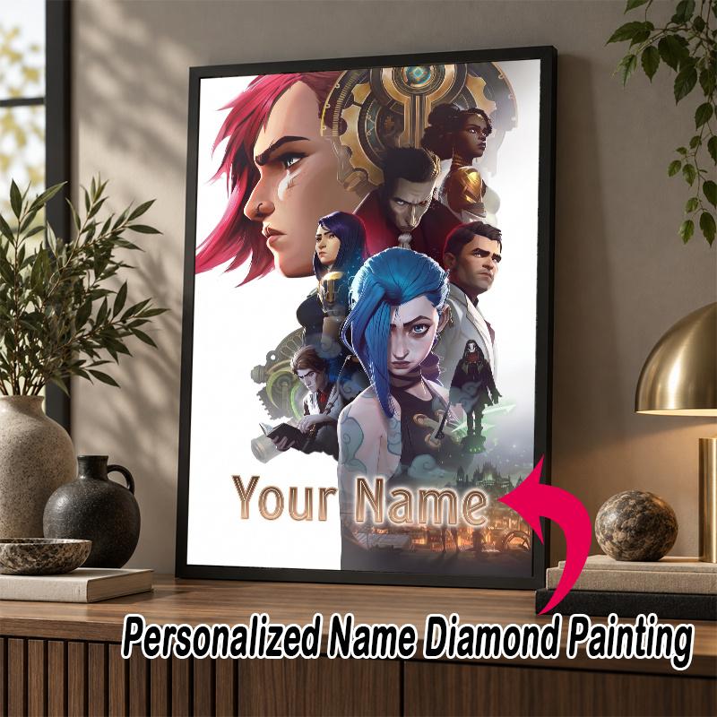 Custom Name Arcane 5D Diamond Painting Personalized Full Drill Diamond Art Kit Gift