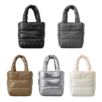 Fashion Quilted Shoulder Bag for Women Stylish and Versatile Padded Handbag with Large Capacity