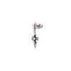 Hisera Cross Flower Stud Earrings Trendy Fashion Punk Stainless Steel Children's Wedding Party Gift Body Piercing Jewelry