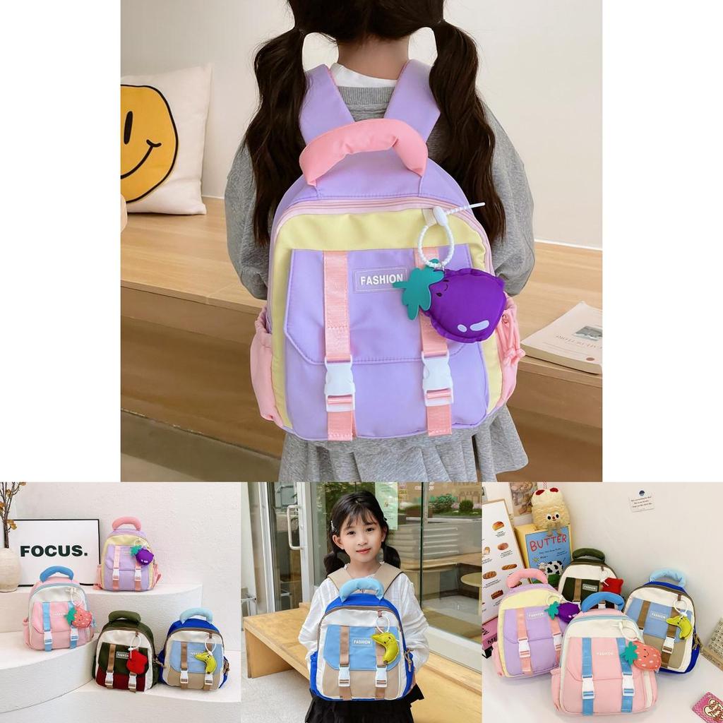 Trendy Cute Dual Shoulder Backpack For Boys And Girls In Bright Colors Perfect For School