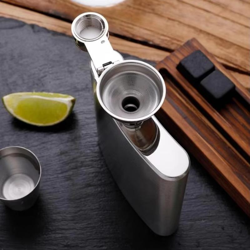 7oz Outdoors Portable Pocket Hip Flask Stainless Steel Whisky Flask Drink Alcohol Container Gift Box Vodka Drinking Bottle Tools